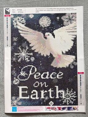 Finished Dove Peace on Earth Diamond Painting